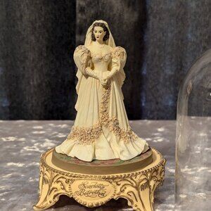 Gone with the Wind Glass Dome Figurine Scarlette's Betrothal 1993 EUC